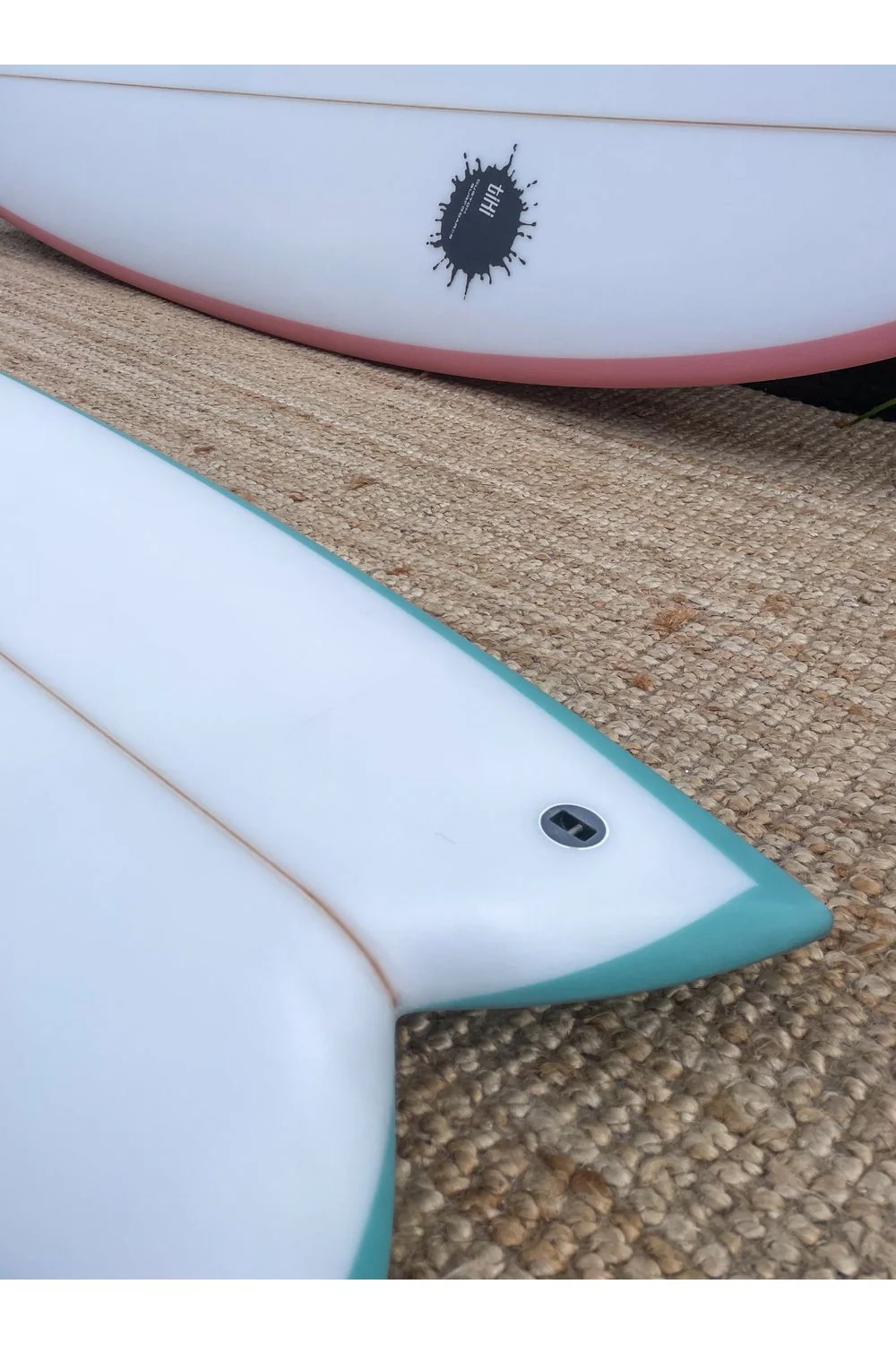 Tiki Custom Surfboard - 6'4 Parrot Twin - Ice Aqua - Image 3